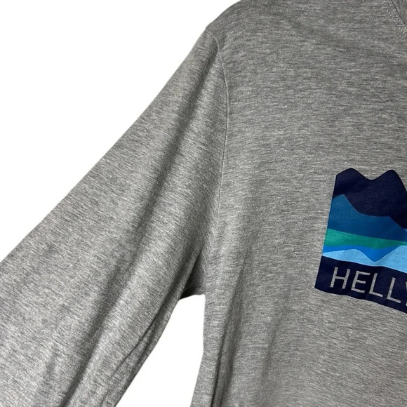 Helly Hansen top, mountain logo,light grey,long sleeve tee shirt,women large EC - Picture 4 of 12